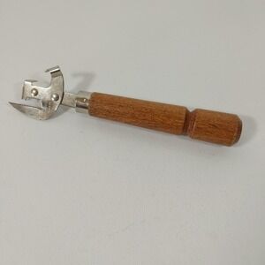 Vintage BONNY‎ USA Bottle Opener CAN OPENER Retro Combo BAR TOOL Wood Handle